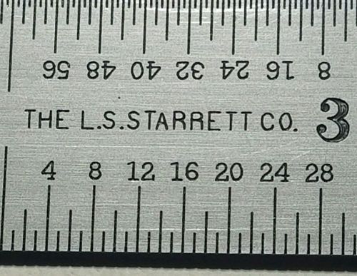Starrett c304sre-6 semi-flexible steel rule with 4r inch graduations for sale