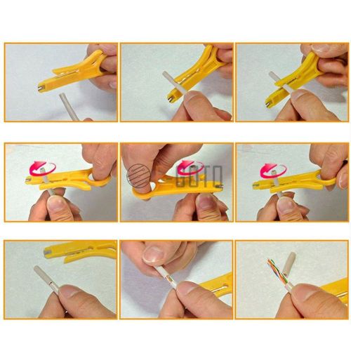 Mini UTP Cable Cutter Yellow Strippers Network Cable Plier Wire Cutter