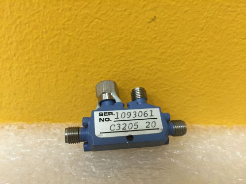 MAC Technology C3205-20, 4 to 8 GHz, 20 dB, SMA, Octave Band Directional Coupler