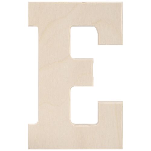 &#034;Baltic Birch University Font Letters &amp; Numbers 5.25&#034;&#034;-E, Set Of 6&#034;