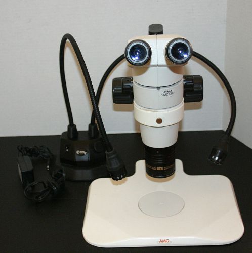 Nikon SMZ-1000 Stereozoom Microscope Rack Stand LED Bifurcate Light Nice