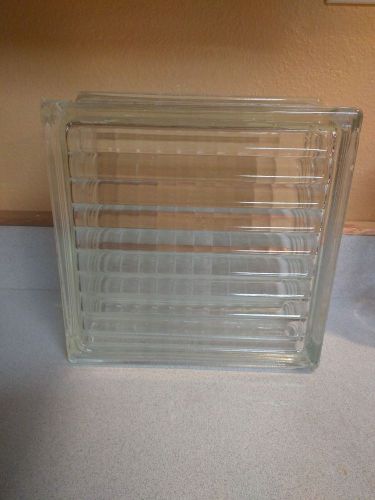 Vintage Architectural Glass Building Block  Opti Crafts 7.75 x 7.75 x 3.75 inch