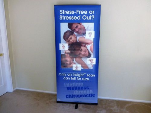 CLA Chiropractic Insight Scan SCREENING EVENT ROLL-UP BANNER, METAL STAND &amp; CASE