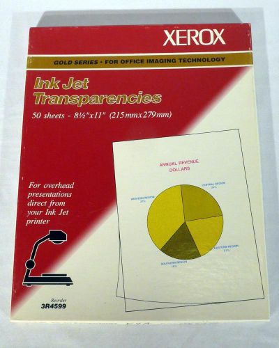Xerox Ink Jet Transparancy Film 3R4599 Open Box with 42 Sheets