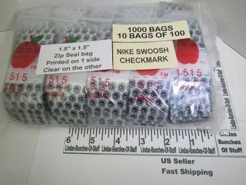 1000 8 ball 1 1/2&#034; x 1 1/2&#034; 2 mill plastic zip seal bags new! for sale
