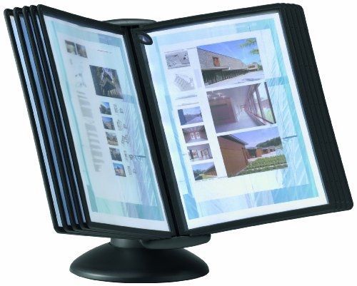 Durable DURABLE SHERPA 10-Panel Motion Desktop Reference System, Black Borders