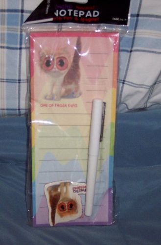 NEW TWISTED WHISKERS CAT &#034;ONE OF THOSE DAYS&#034; LINED NOTEPAD WITH PEN &amp; MAGNET