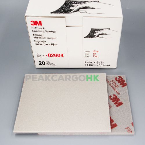 NEW 20-PKG 3M Softback Sanding Sponge Hand Abrasive Sheet FINE GRIT 240-320 UK