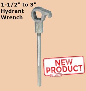 Fire Hydrant Wrench 1-1/2 To 3 Inch Nut Adjustable Valve Coupling Spanner Iron