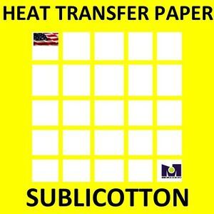 SUBLICOTTON Heat Transfer Paper 8.5&#034;x11&#034;, 1000 Sheets for Dye Sublimation cotton