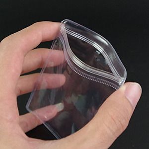 Self Seal Plastic Pack Zipper Lock Bags Clear PVC Antitarnish Jewelry Rings for