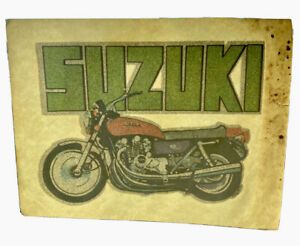 VTG 1977 Deadstock T shirt Iron On Heat Transfer Suzuki GS750 Motorcycle Bike