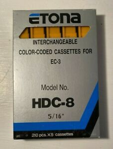 ETONA HDC-8 Yellow  5/16&#034; Color Coded Cassettes STAPLES for EC-3 Stapler