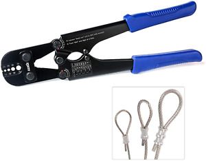 IWISS Wire Rope Crimping Tool for Aluminum Oval Sleeves,Stop Sleeves,Crimp Loop