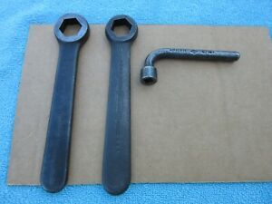3  Williams Lathe Tool Machine Wrenches 804 25/32 Hex, 586  9/16&#034; Sq,.262H 5/16