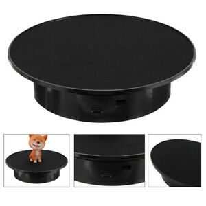 Modern Electric Display Stand Adjustable Speed for Watch Black-Suede