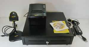 WASP POS Rapid Start Lot Cash Drawer, Receipt Printer, Scanner &amp; Quickstore