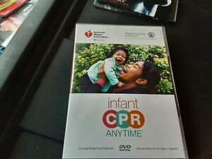 Infant CPR Anytime AHA Heart Association DVD Training used bin5