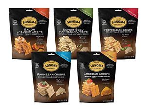 Sonoma Creamery Cheese Crisps - High Protein, Low Carb, Gluten Free &amp; Keto - &amp; 5