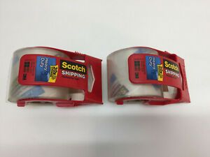 (Lot of 2) 3M Scotch Heavy Duty Shipping Packaging Tape and Dispenser