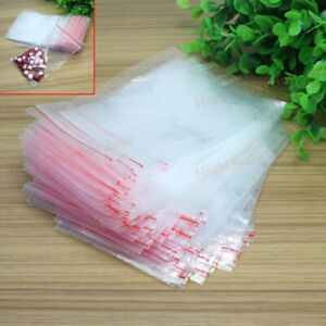 100x Clear Zip-lock Resealable Reclosable Bag Jewelry Craft Packaging Plastic