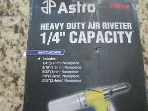 Astro Pneumatic Tool Pr14 Air Riveter 3/32&#034; 1/8&#034; 5/32&#034; 3/16&#034; 1/4&#034; Heavy Duty Gun