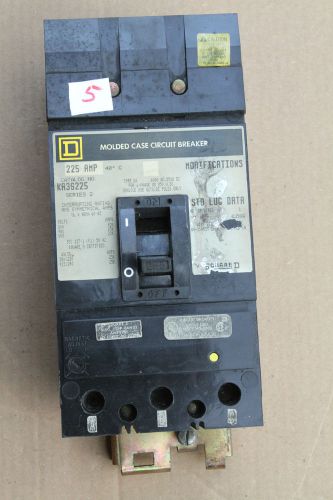 Square d thermal-magnetic circuit breaker 225a amp 3 pole 3 phase molded case #5 for sale