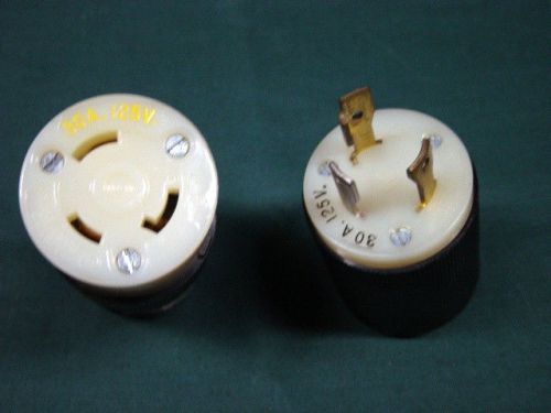 1 each l5-30p &amp; l5-30r plug &amp; in-line receptacle (125volt, 30amp) for sale