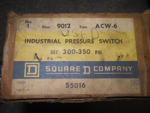 (N1-2) 1 SQUARE D 9012-ACW-6 PRESSURE SWITCH