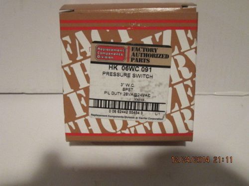 Carrier hk06wc091 pressure switch, free shipping, new in box!!!! for sale