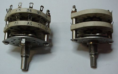 Rotary Switches NOS 145528-H2C Double Pole 5 Throw 2P5T Lot of 2