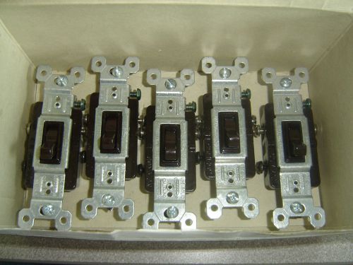 Lot of five  663-g pass &amp; seymour legrand toggle switch 3-way 15a new for sale