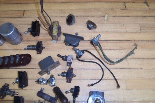 Switches toggle push button rocker transformer old parts