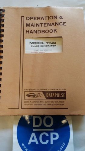 DATAPULSE MODEL 110B PULSE GENERATOR OPERATION/MAINTENANCE MANUAL R3S31