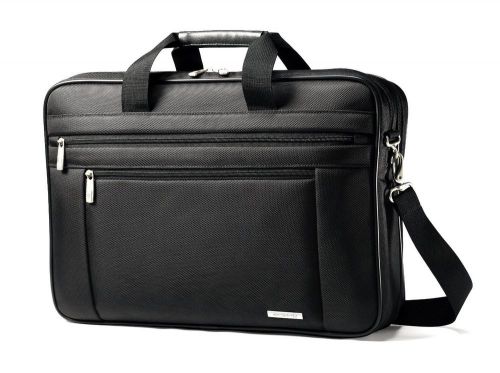 Samsonite laptop bag 17&#034; classic 2 gusset topload shoulder strap briefcase black for sale