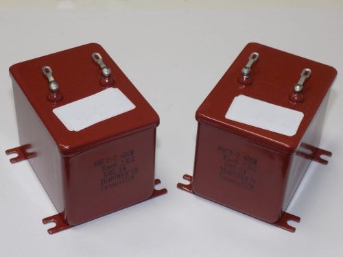 1Pair of 2 Matched to 0.01% MGBP-2 --(10uF 400V)-- PIO Capacitors NOS