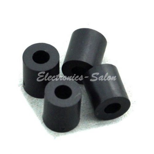 100x 8mm black nylon round spacer, od 7mm, id 3.2mm, for m3 screws, plastic. for sale
