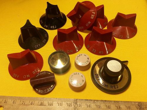 13 Assorted Phono Changer Knobs by Archer