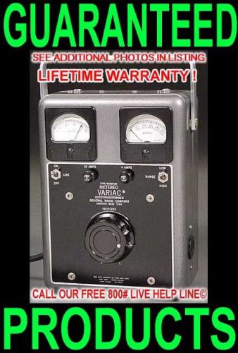 Us made general radio w10mt3w 0-140 volt @ 0-1500 watt dual metered meter variac for sale