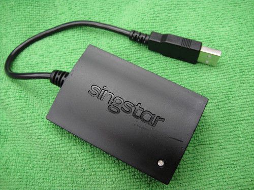 SINGSTAR SONY Guitar Hero Microphone USB to 1/8&#034; 3.5mm CONVERTER PS2 PS3 Adapter