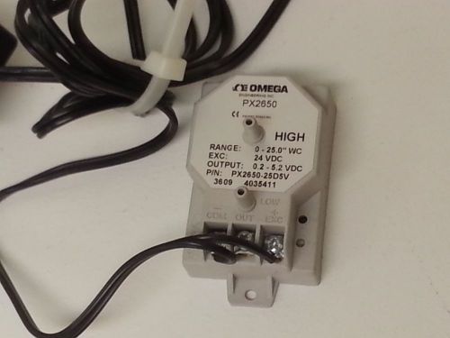 Omega PX2650-25D5V Differential Pressure Transducer