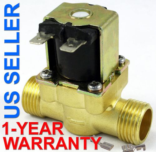 1/2 inch 24 vdc dc brass electric solenoid valve gas water air one-year warranty for sale