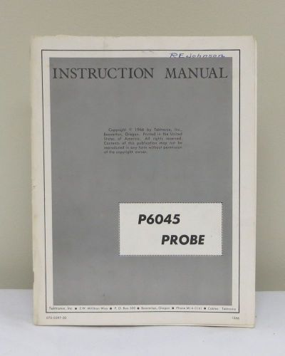 Tektronix P6045 Probe Instruction Manual