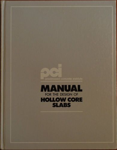 PCI Manual for the Design of Hollow Core Slabs