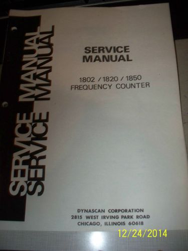 Manual b k precision 1802 / 1820 / 1850 frequency counter service schematics cal for sale