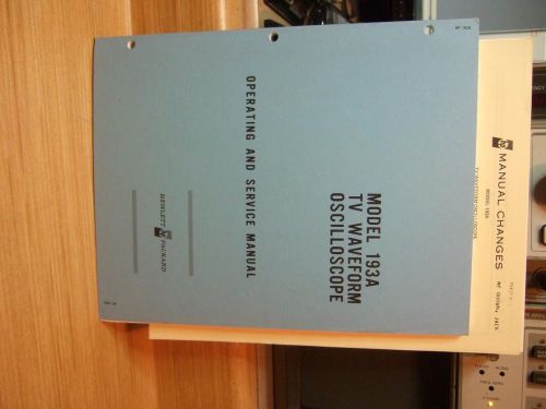 HP 193A TV Waveform Oscilloscope Manual