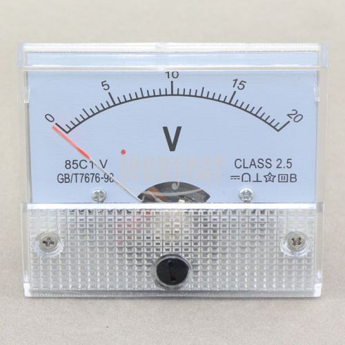 85c1 Analog Panel Volt meter DC 0~20V Voltmeter Class-2.5 Voltage Monitor