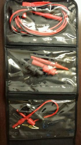 EXTECH INSTRUMENTS 8 PC TEST LEADS FOR  FLUKE MULTIMETER IN CASE - FREE SHIPPING