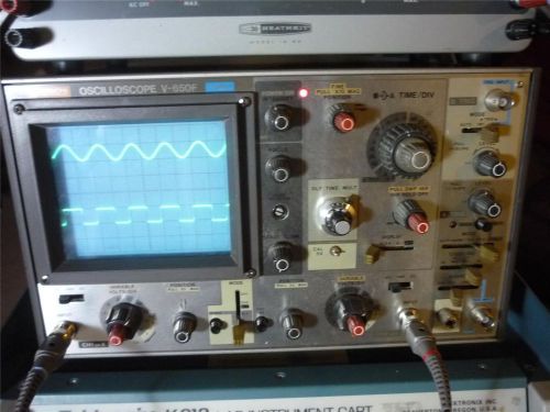 Hitachi MODEL 650F  Audio Oscilloscope Works Good