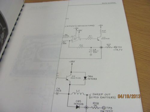 AILTECH MODEL 707: Spectrum Analyzer - Service Manual w/schematics, # 16366